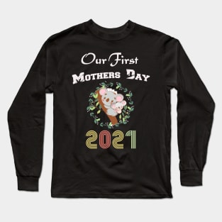 our first mothers day 2021 - animal kaola Long Sleeve T-Shirt